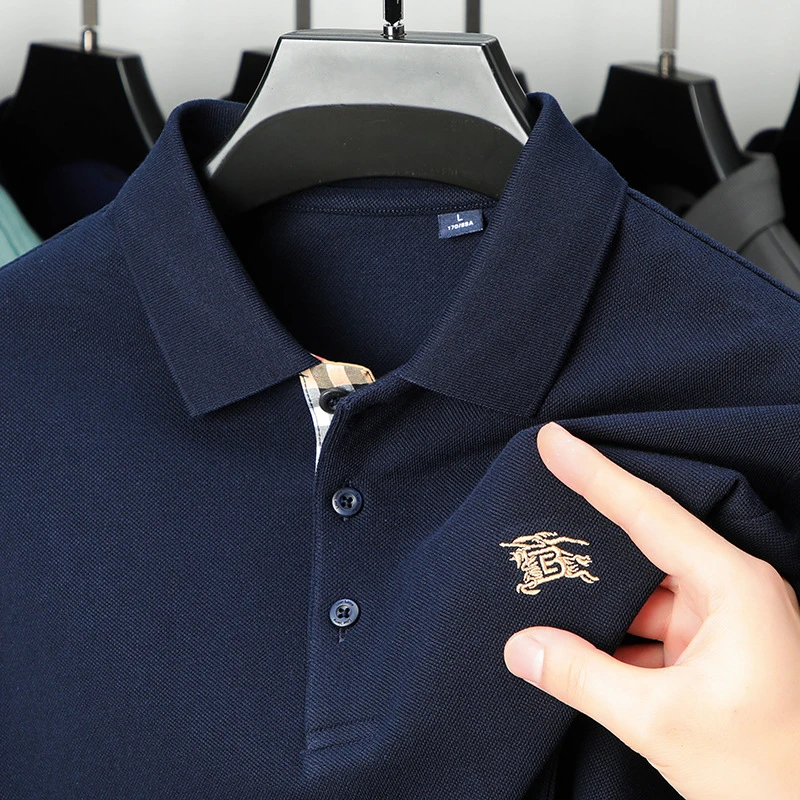 英国轻奢大牌夏季男士短袖Polo衫翻领战马刺绣休闲男装半袖t恤