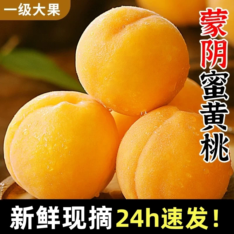 【送2斤】山东正宗黄毛桃皮薄新鲜水果香甜爽口鲜嫩爆汁甜大果多汁