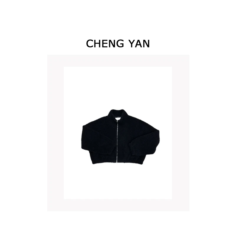 CHENGYAN立领卷卷毛外套