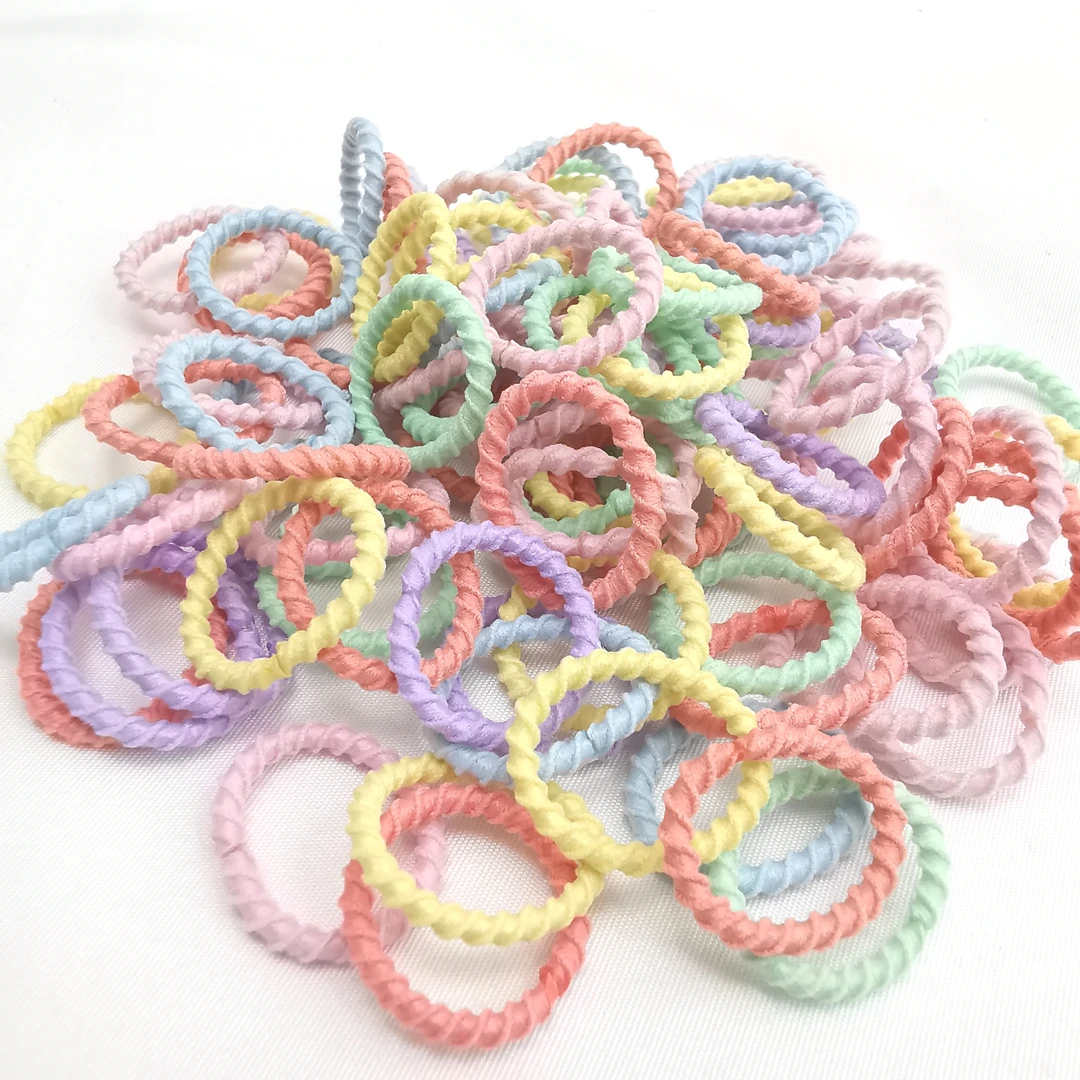 拇指圈发绳，糖果色素圈1包（100根左右）