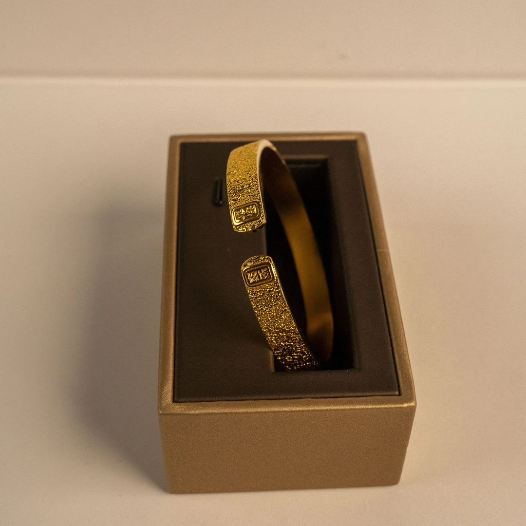 足银手镯 纸醉金迷开口手镯气质时尚百搭复古简约经典中古素款