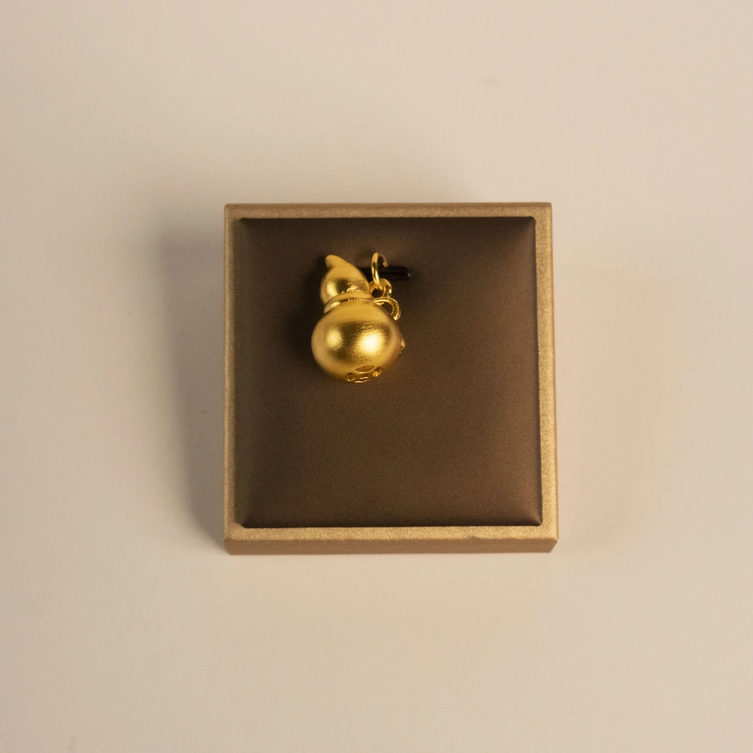 吊坠足银 足银空心葫芦吊坠精致古法磨砂精美挂坠吊坠