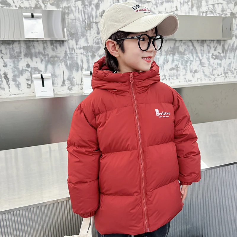 儿童羽绒服童装2025冬装新款男童保暖外套女童短款加厚宝宝面包服
