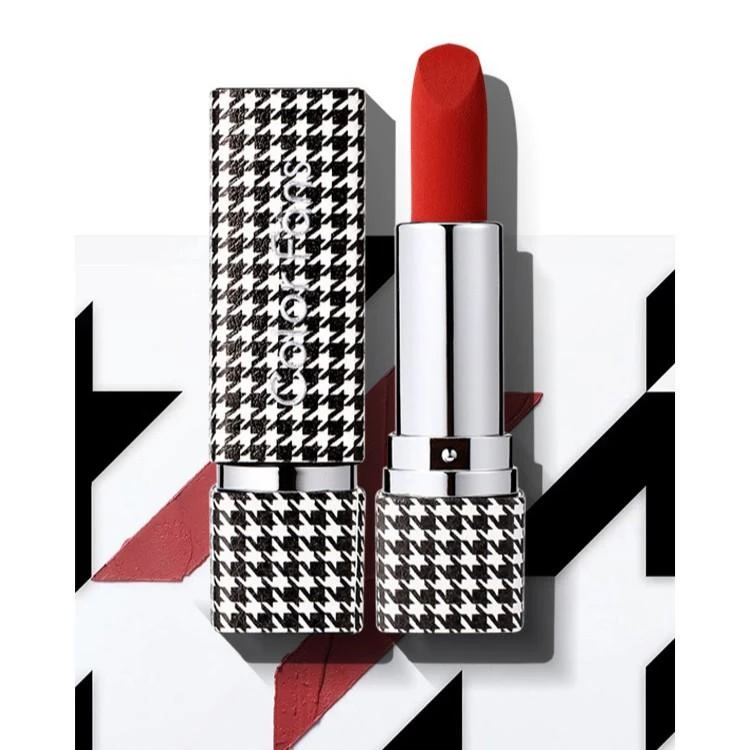 Color Fans千鸟格哑光口红显白姨妈色 烂番茄色 放水不掉色不沾杯