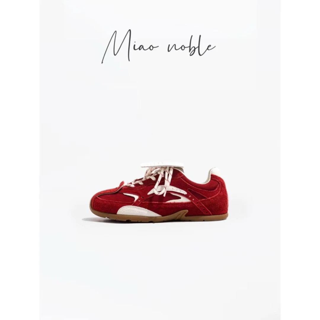 XIAOXIAOMIAO【可拆卸翻盖/圣诞红】德训鞋ins潮复古轻便休闲鞋子