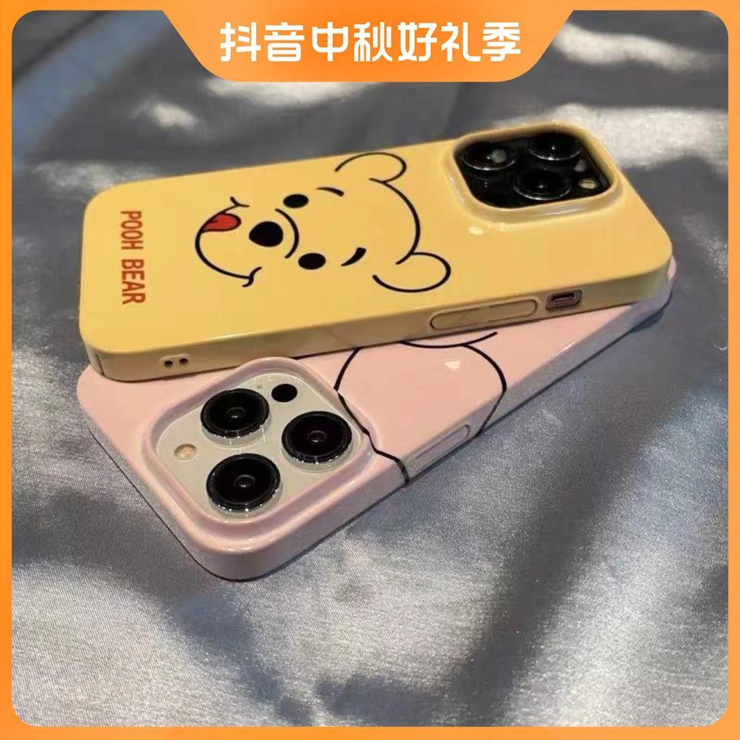 小众高级颜值iPhone13/15/14promax菲林11苹果新款维尼熊手机壳.