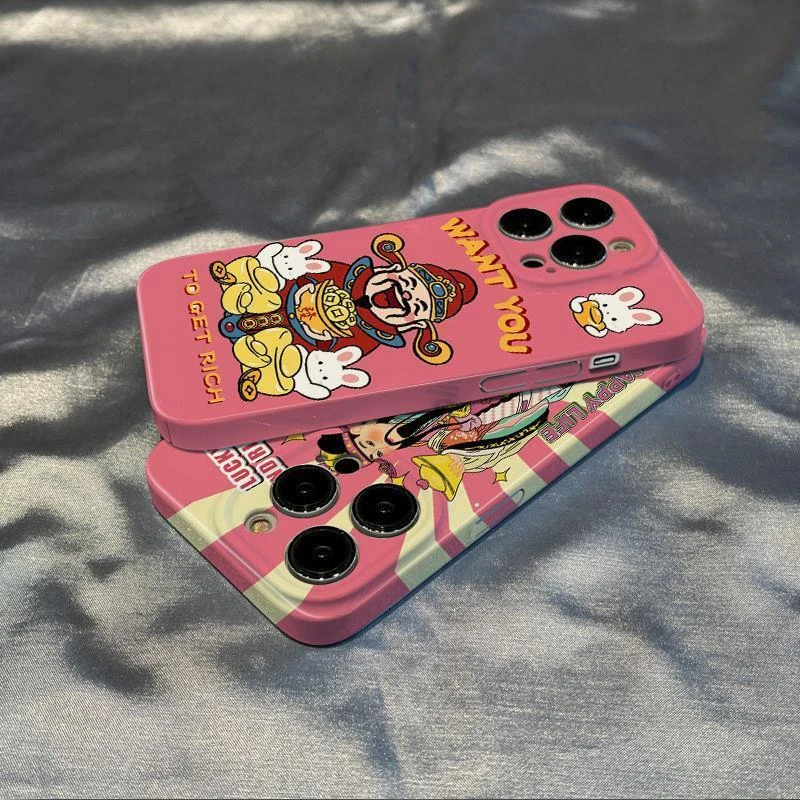 小众高级颜值iPhone13/15/14promax菲林11苹果潮牌财神爷手机壳.