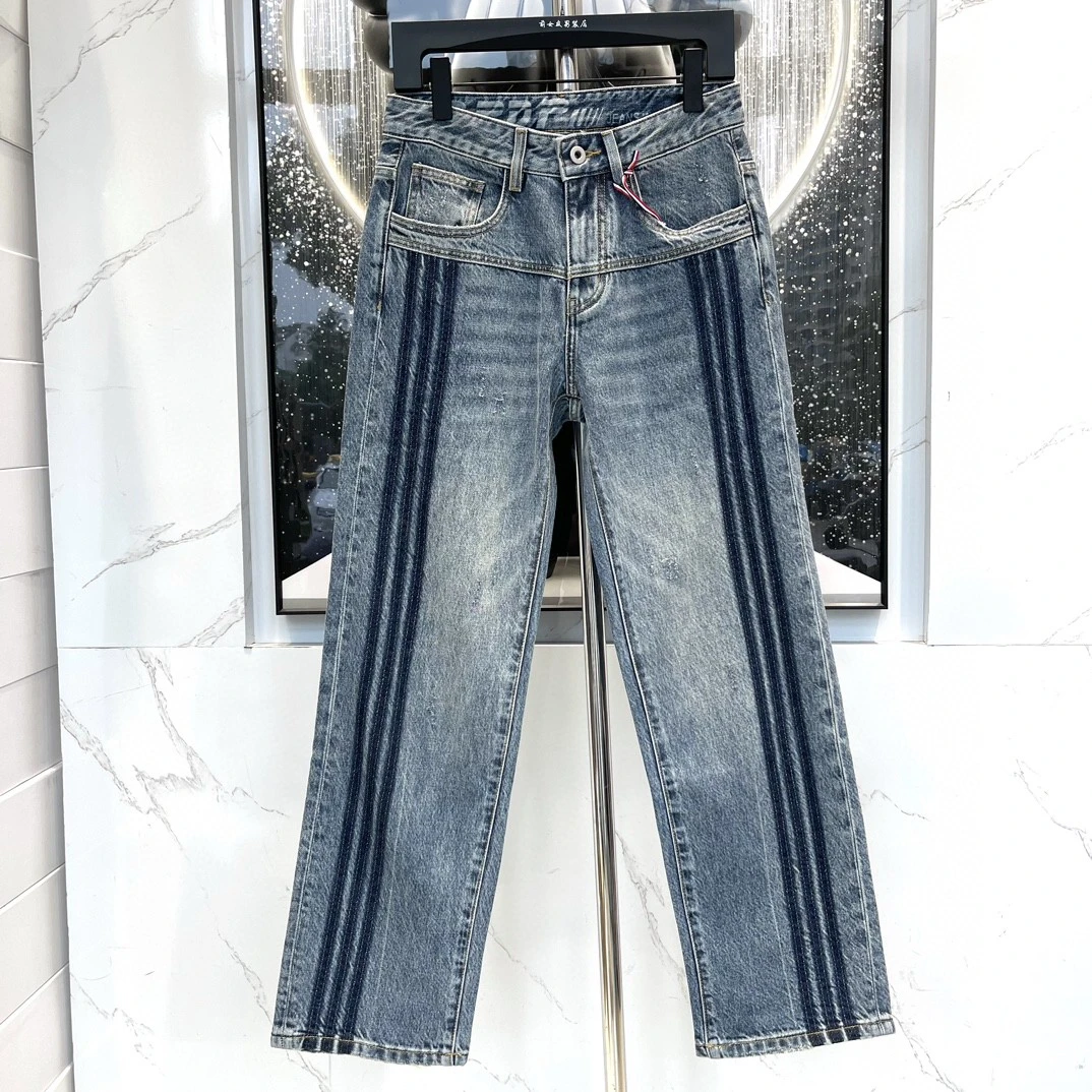 【福利DPDP牛仔裤】春夏新款裤子男士牛仔裤法棍裤直筒