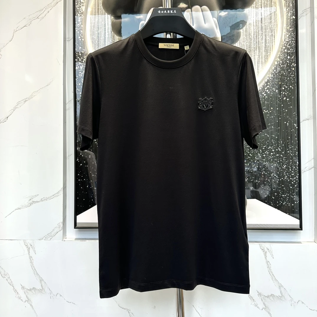【VOE短袖】24年新款时尚男士休闲百搭潮流轻奢修身品质夏季透气T恤