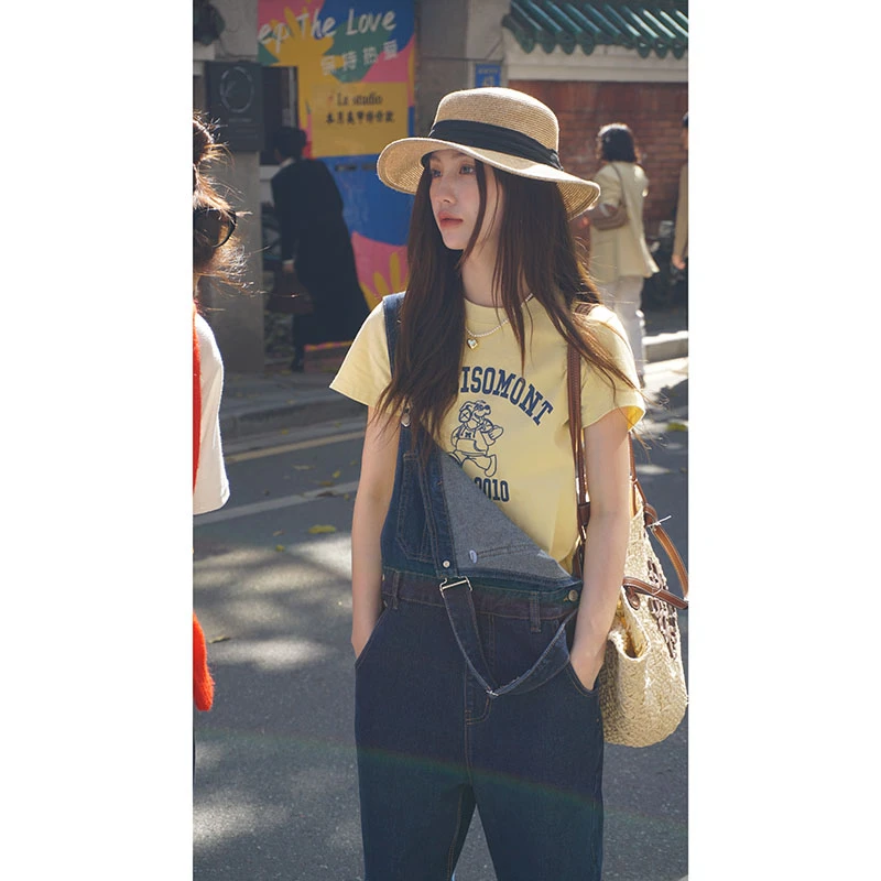 【卡通短袖】夏季纯棉基础百搭圆领套头短款卡通可爱短袖 A24185