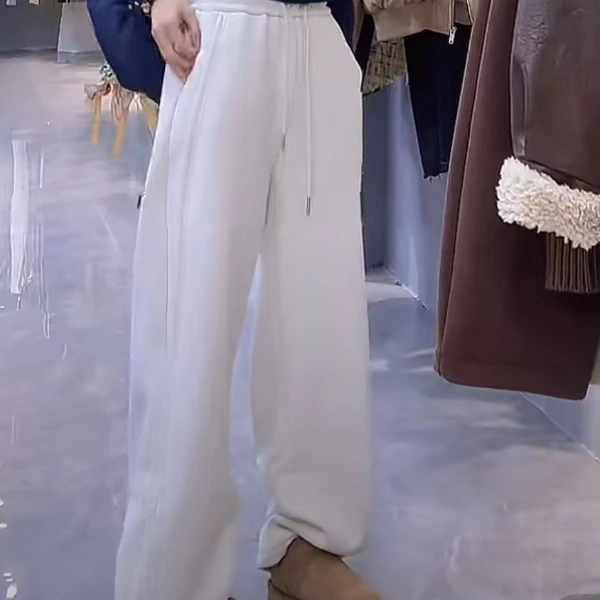 【撞色腰头弯刀裤】秋冬新款小众设计撞色松紧腰弯刀裤 ZJX55001