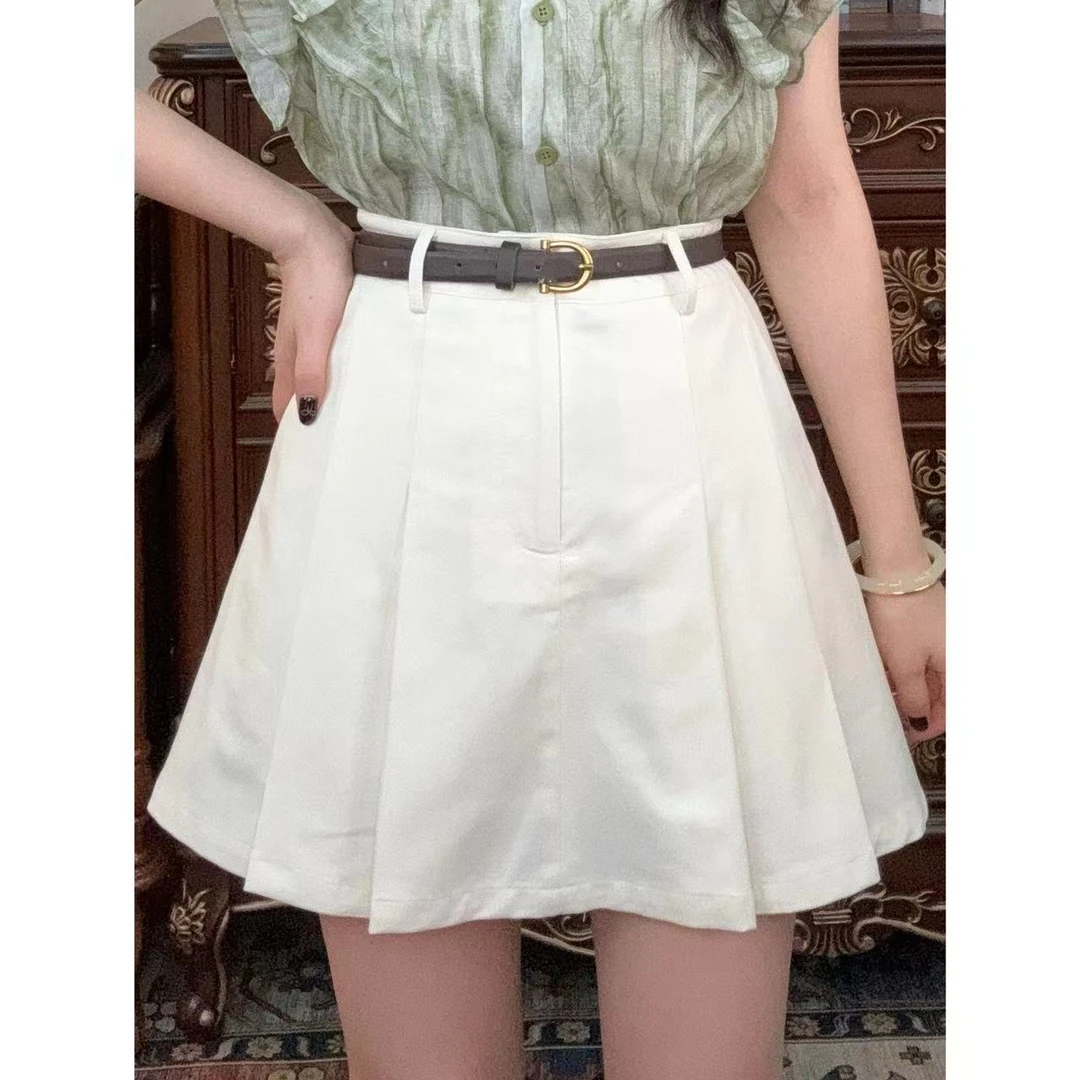 牧子【人间清欢】复古百搭显瘦半身裙高腰女装小个子裙子00351