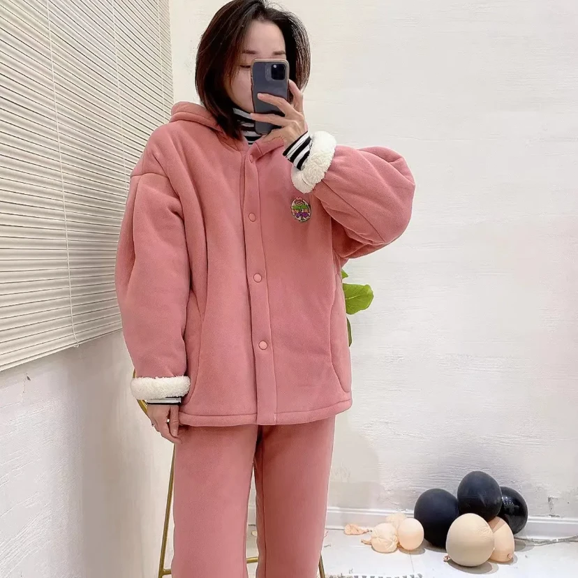 网红爆款奥利绒家居服可外穿百搭