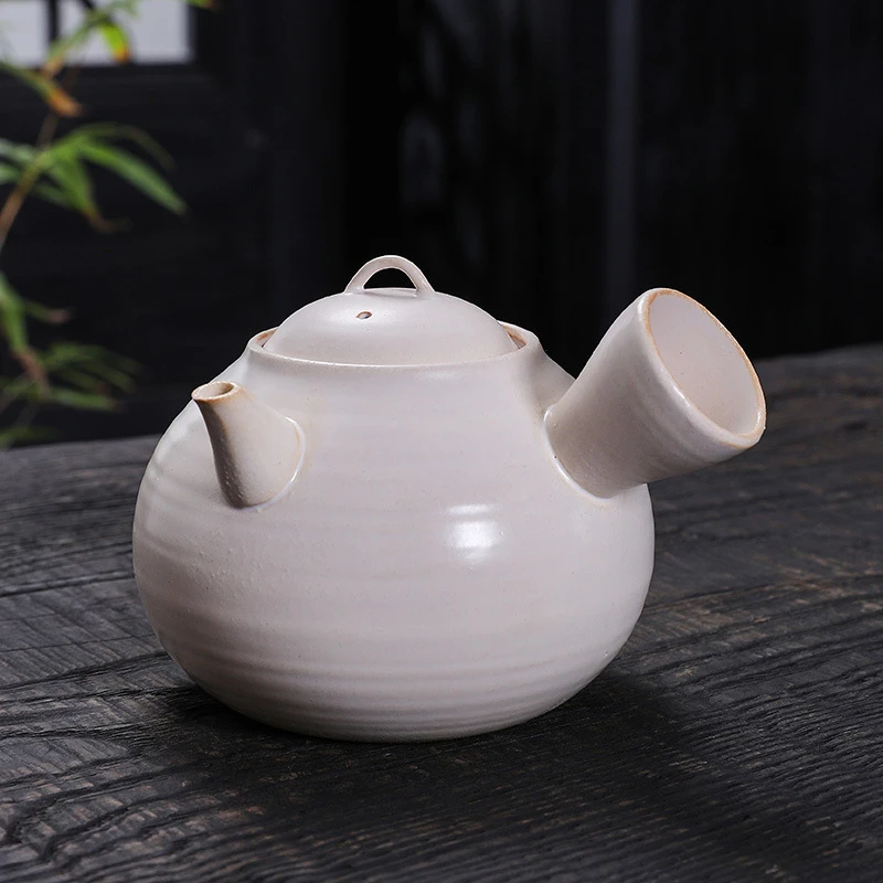 白泥侧把急须苏打釉煮茶壶烧水壶