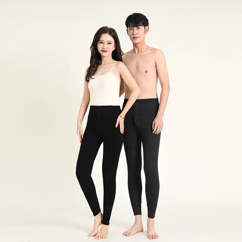 2024秋冬季高腰新款保暖裤女加厚男士羊毛裤高弹力显瘦加绒打底裤