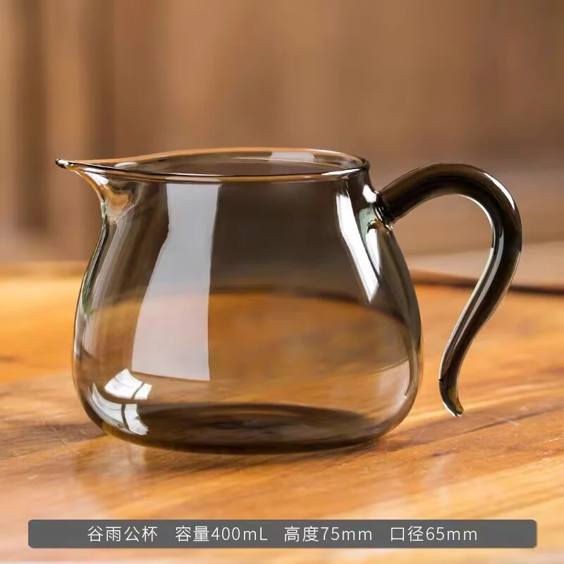 大容量炫彩公道杯高硼硅玻璃高档分茶器茶海配件用品泡茶手工过滤