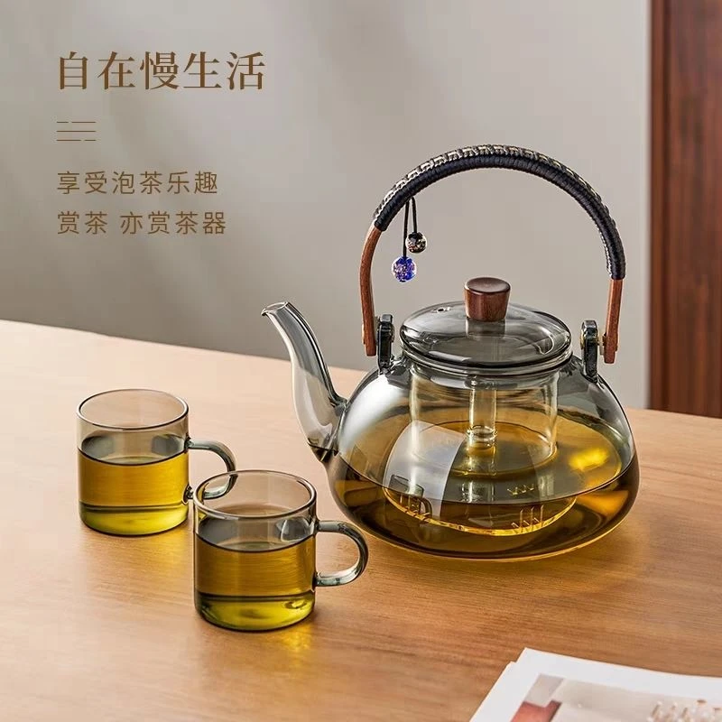 玻璃蒸煮茶壶烧水泡茶专用电陶炉煮茶器茶具耐高温家用养生提梁壶