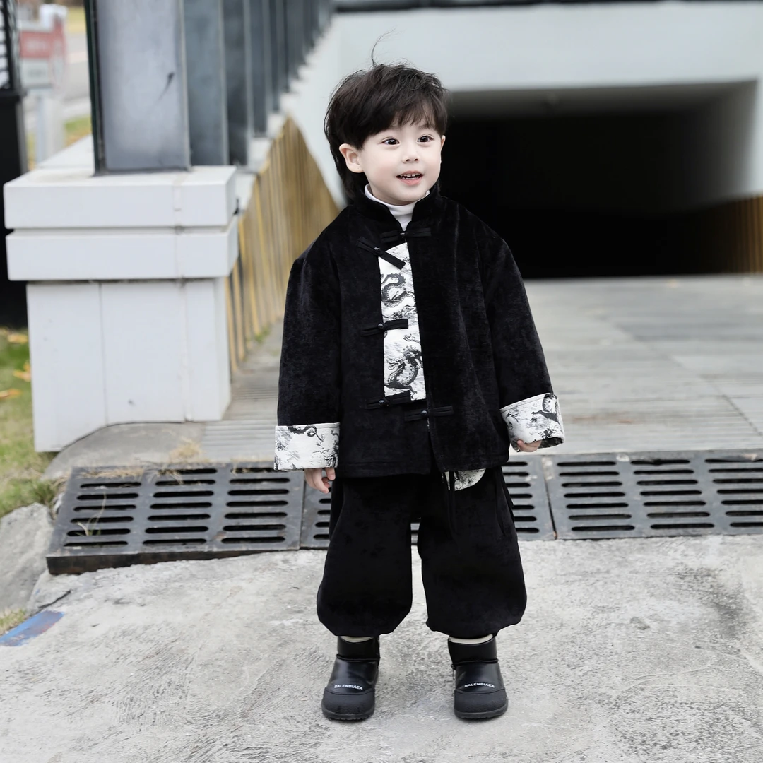 【现货】Jimmy妈童装 拜年服 冬季新款儿童新中式国风国潮夹棉套装