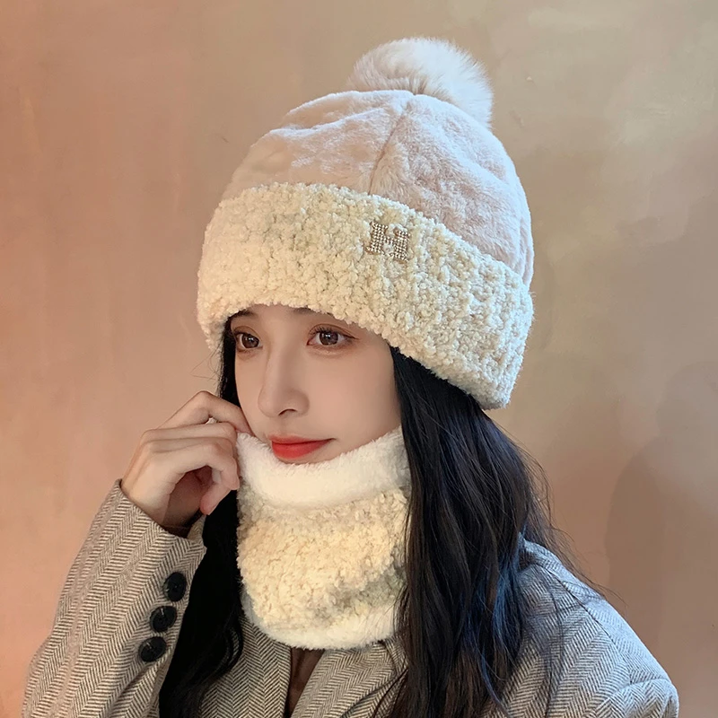 啄木鸟帽子女秋冬保暖加绒加厚护耳户外防寒帽甜美可爱女士毛绒帽