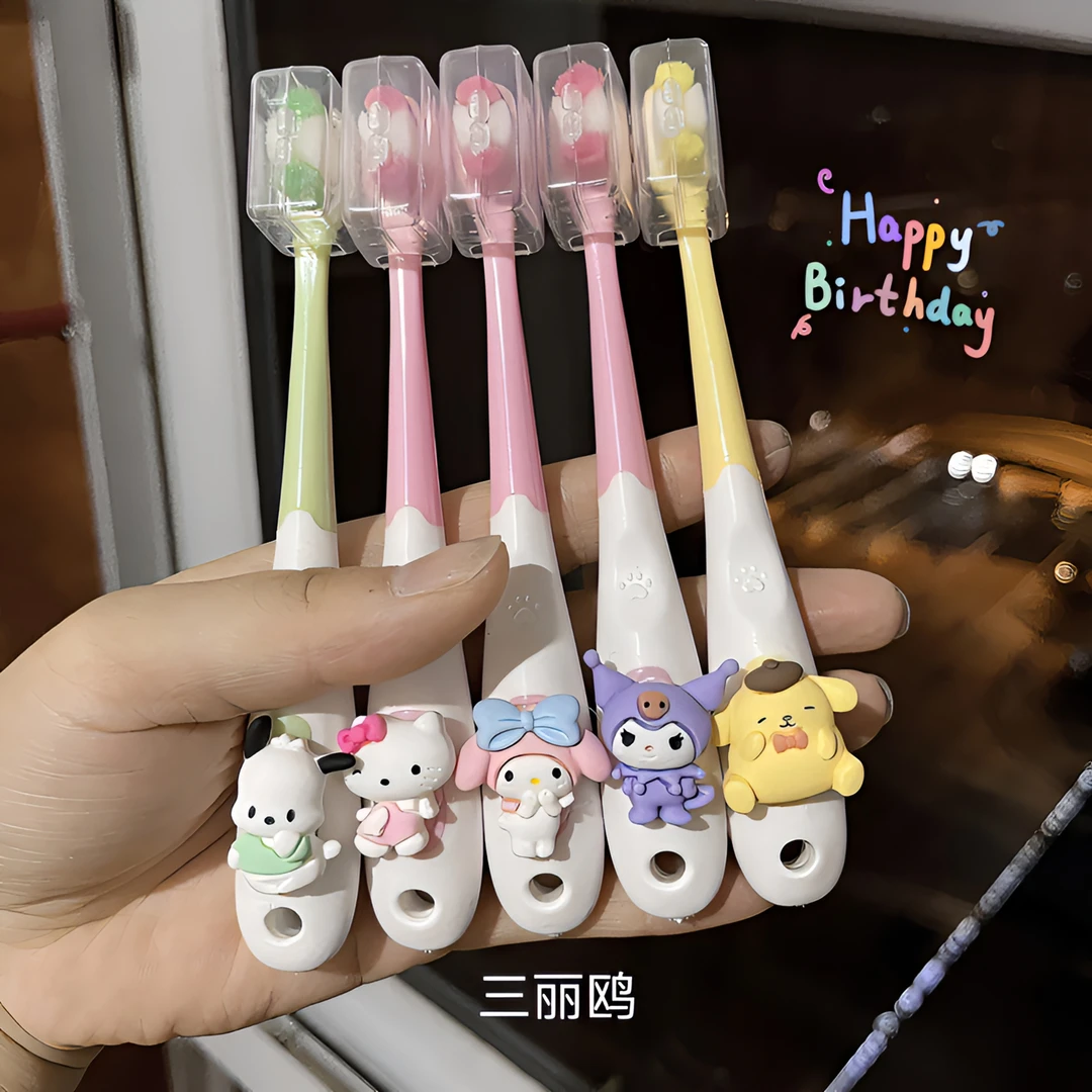 三丽鸥儿童牙刷软毛护齿万毛牙刷超细超柔2-6-12学生宝宝乳牙护理