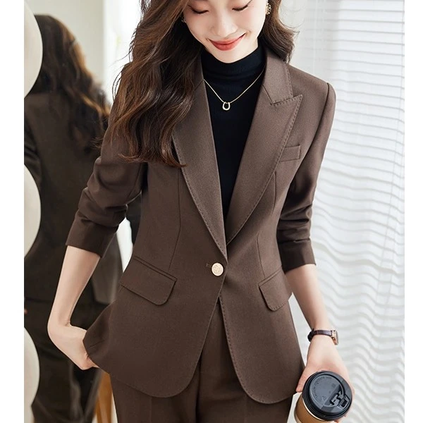 2025秋冬时尚气质修身西服高端定制纯手工女神范简约小个子必入款