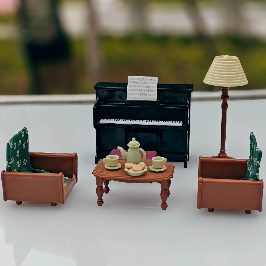 微缩迷你沙发钢琴房套装模型过家家小人国仿真发货