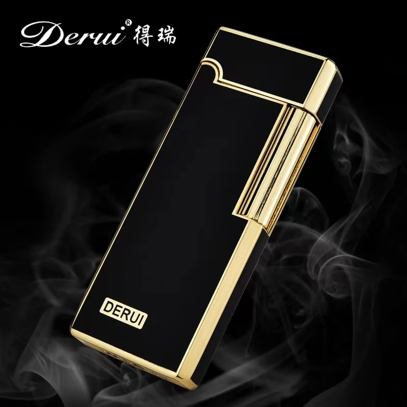 德瑞超薄侧滑充气树脂商务打火机男士礼物新年礼物必备