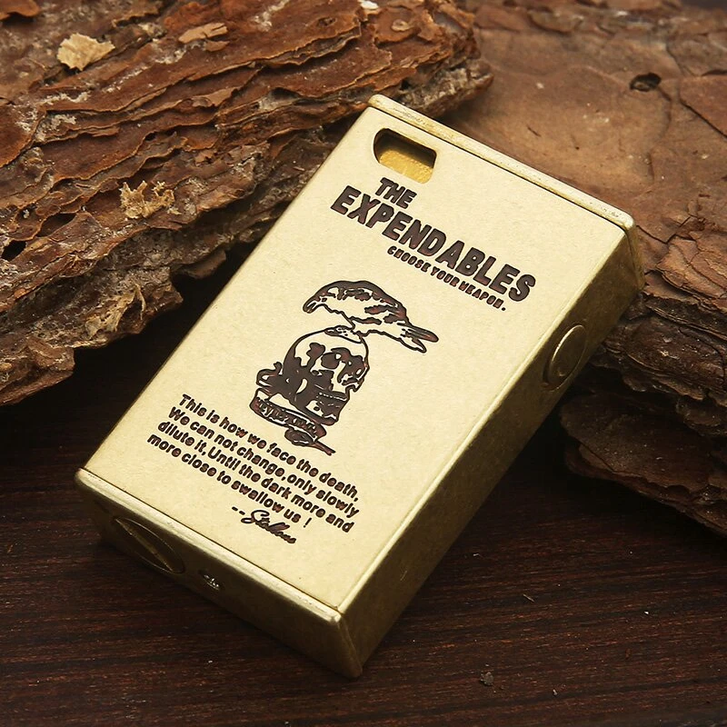 百诺115火柴盒纯铜按压弹射点火经典创意个性怀旧纪念高档老式