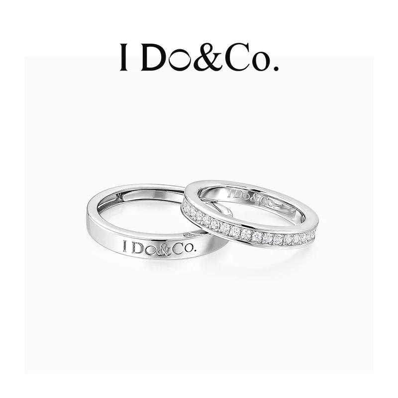 I Do&Co. 925银戒指 情书情侣对戒小众开口戒指 纪念日礼物送女友