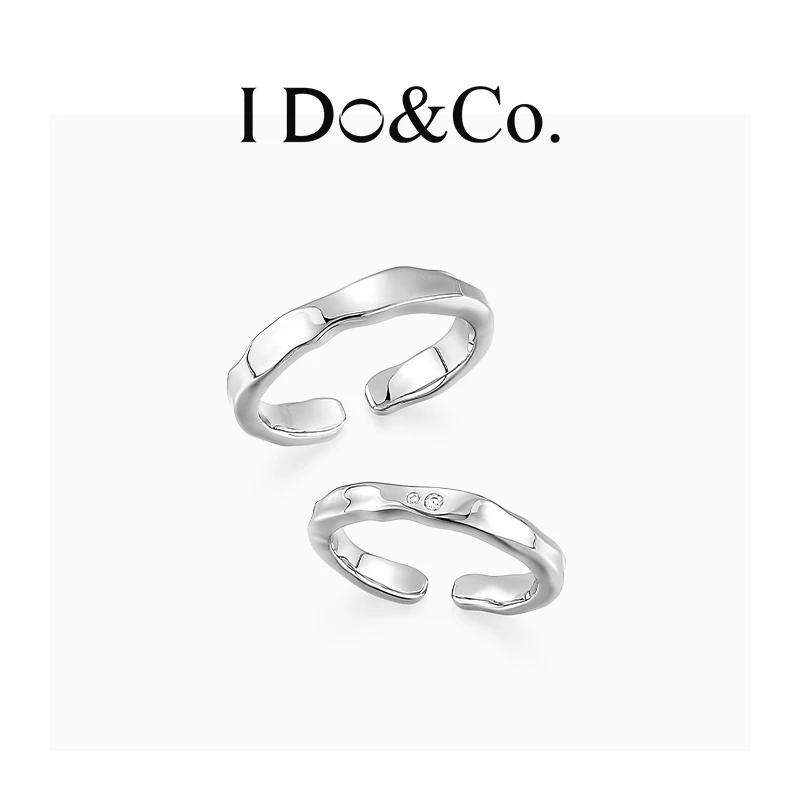 I Do&Co. 925银戒指 钟情情侣对戒925银戒指生日礼物送男友女友