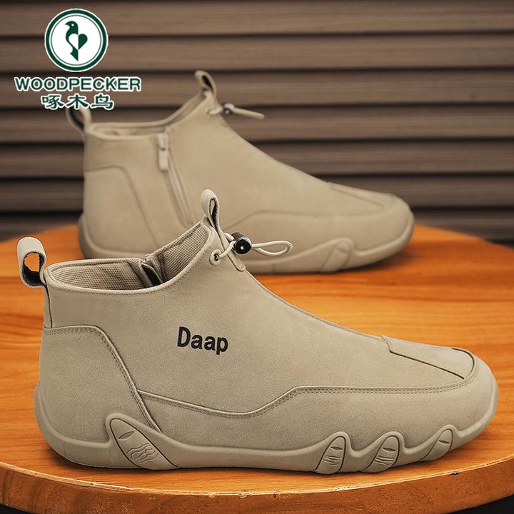 啄木鸟官方正品冬季马丁靴男鞋百搭防滑运动休闲上班舒适软底劳保