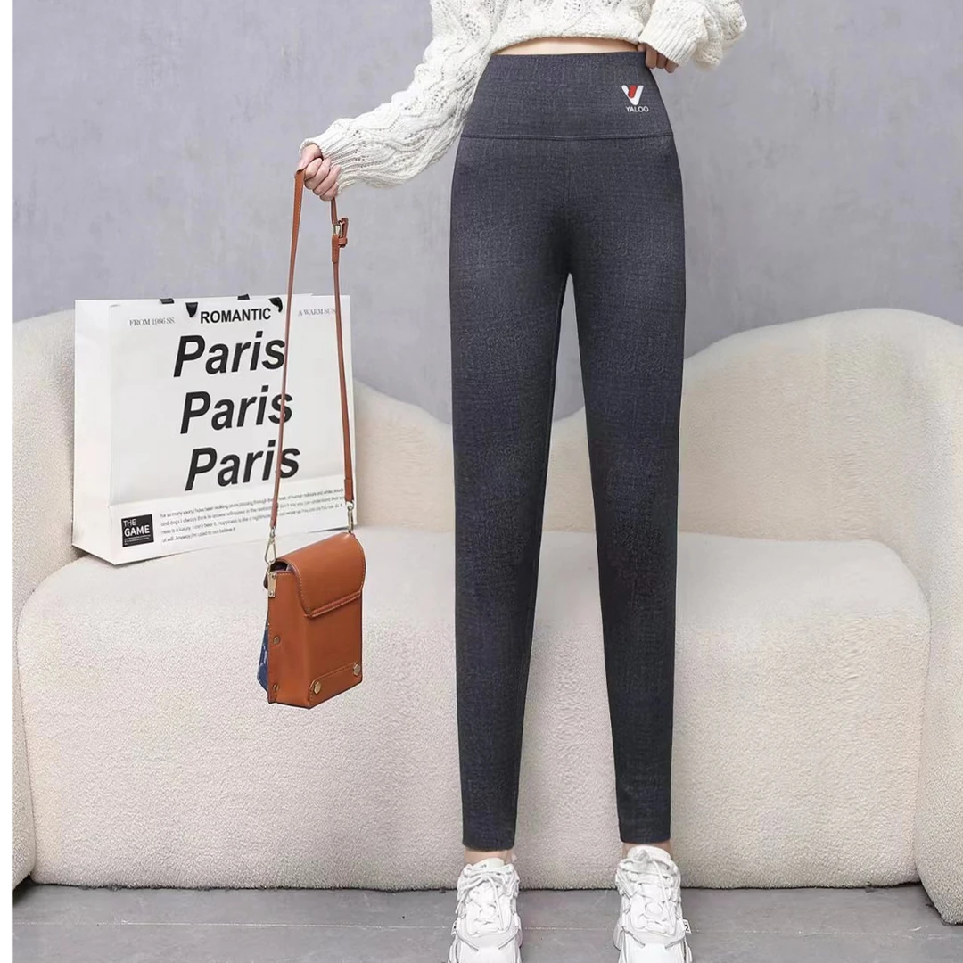 雅鹿加绒牛仔芭比裤1666