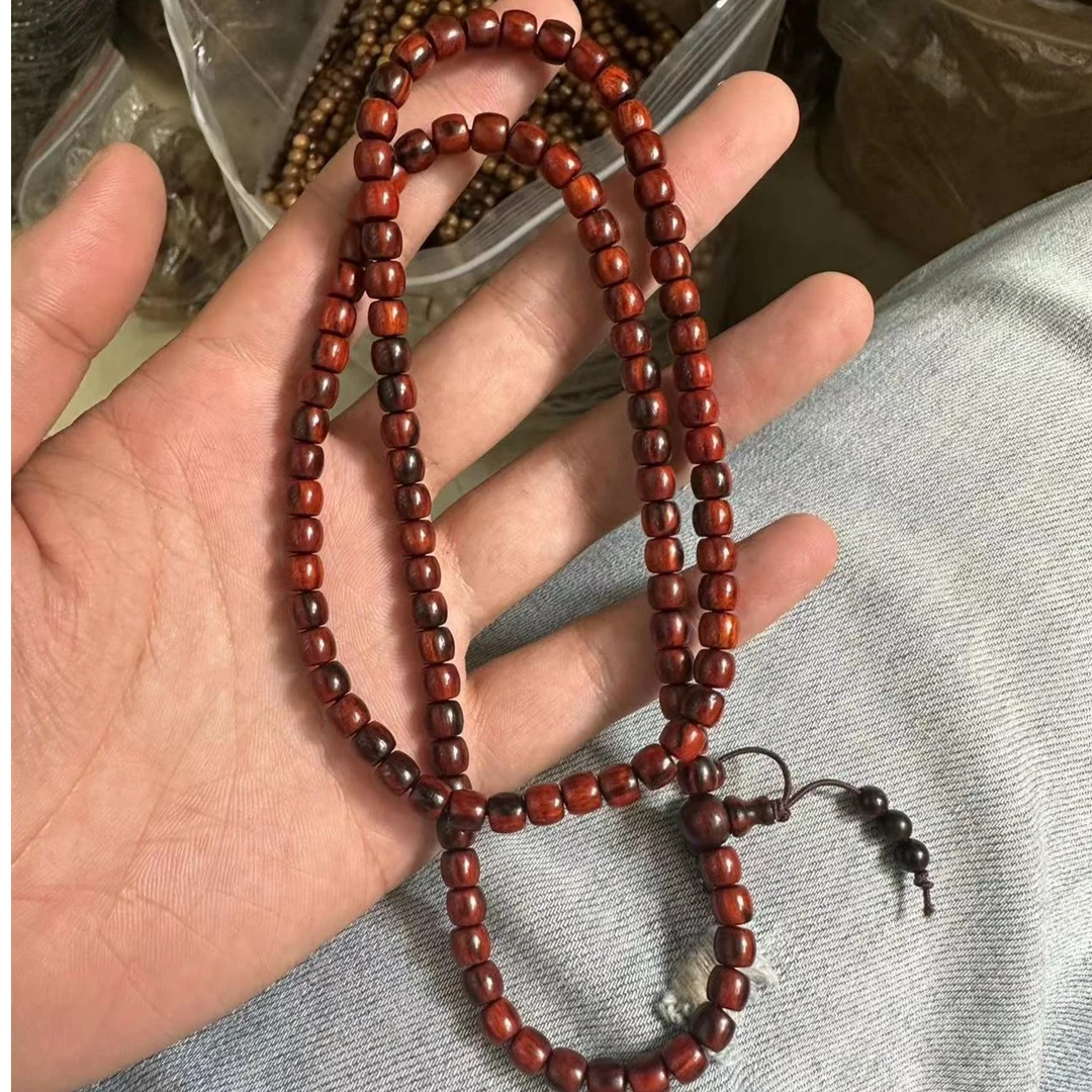 印度小叶紫檀108颗6×7手串