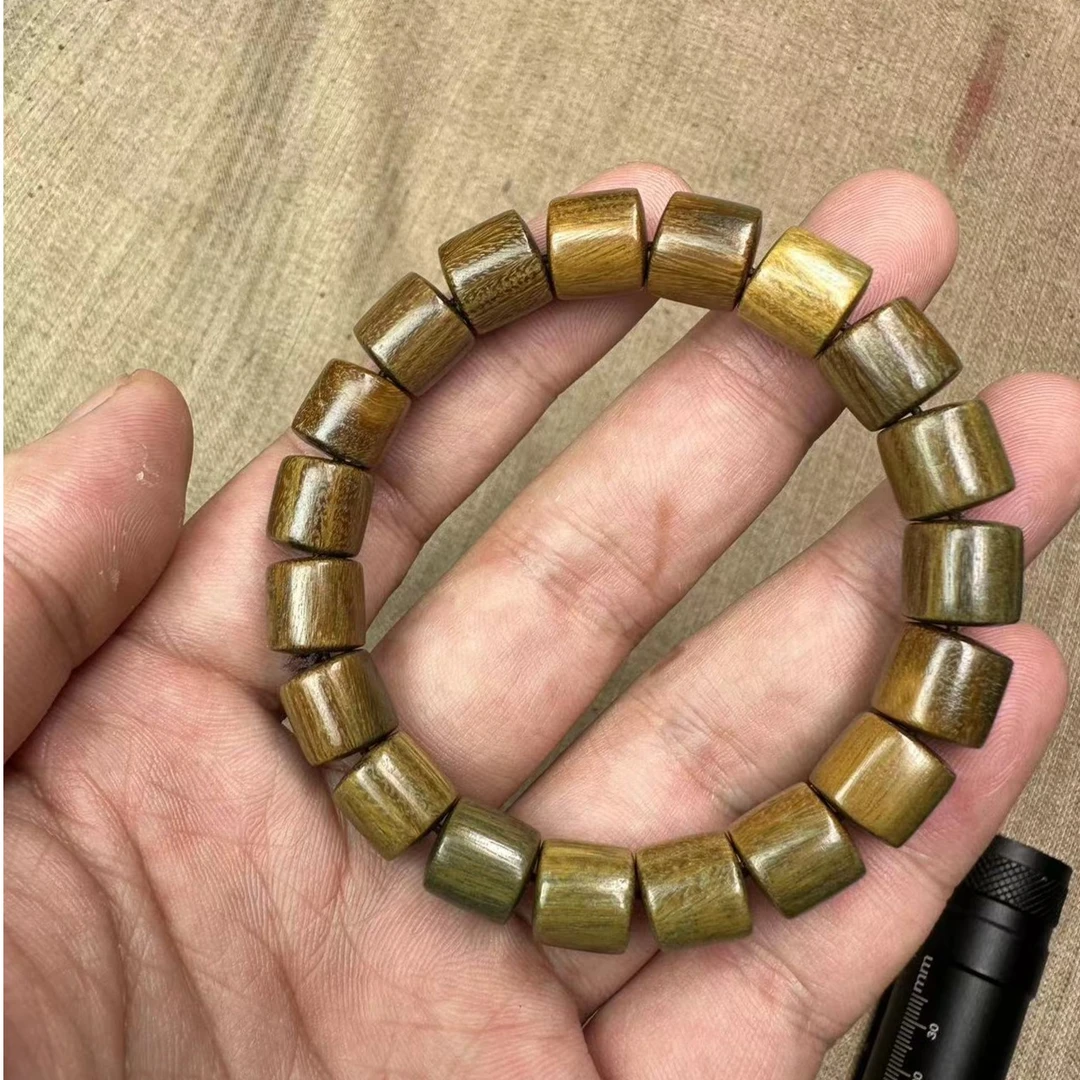 霸道虎斑绿檀桶珠1.0单圈