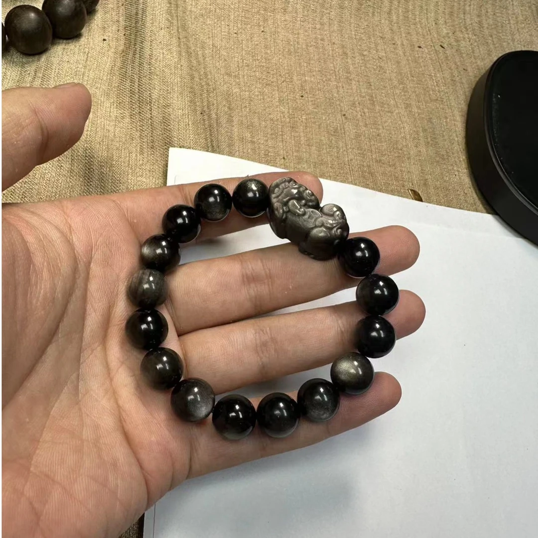 银曜石带貔貅猫眼12mm 限购一条