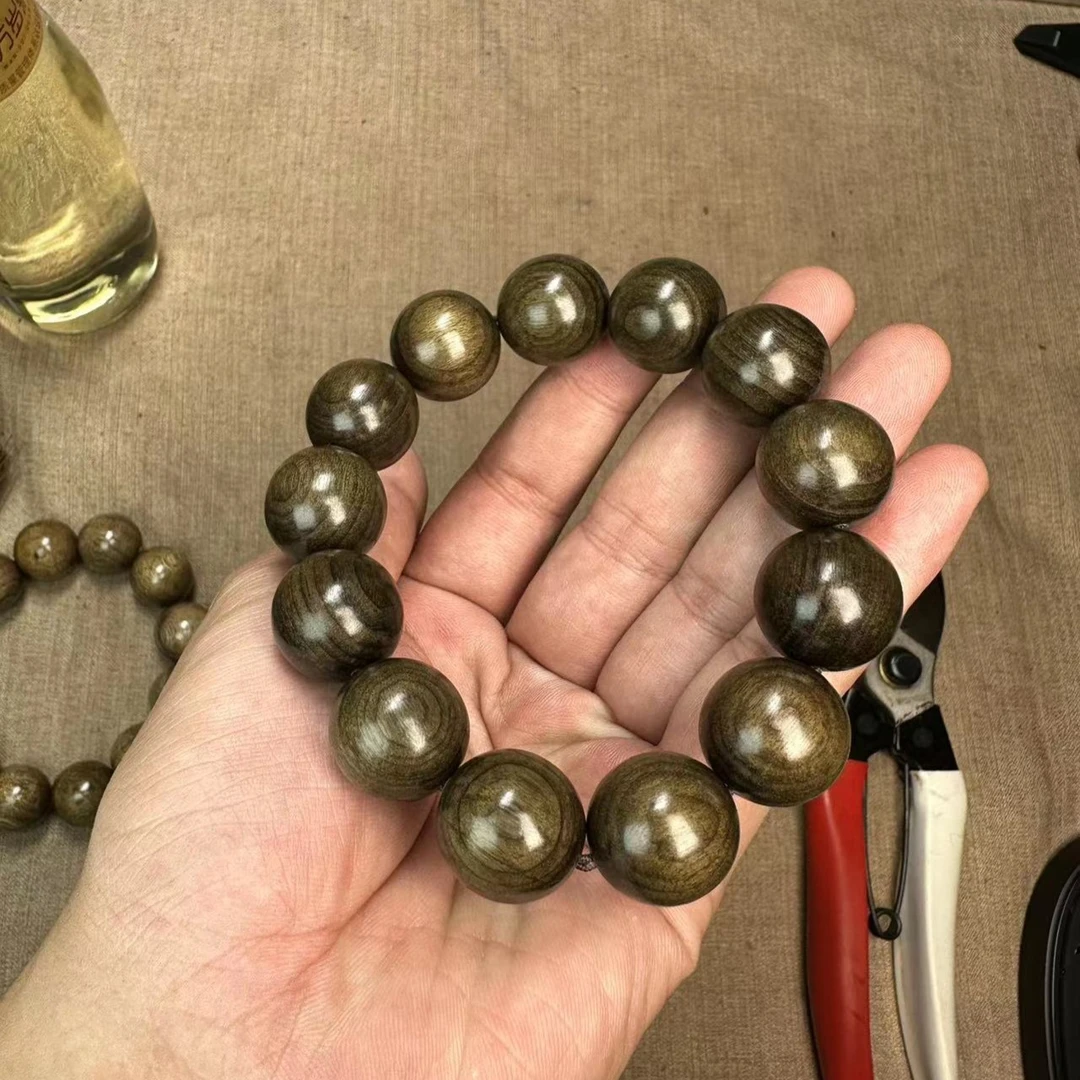 金丝楠帝王绿18mm手串