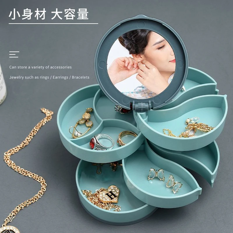 首饰盒/箱 【专柜正品】大容量旋转首饰盒项链耳饰多层收纳盒子