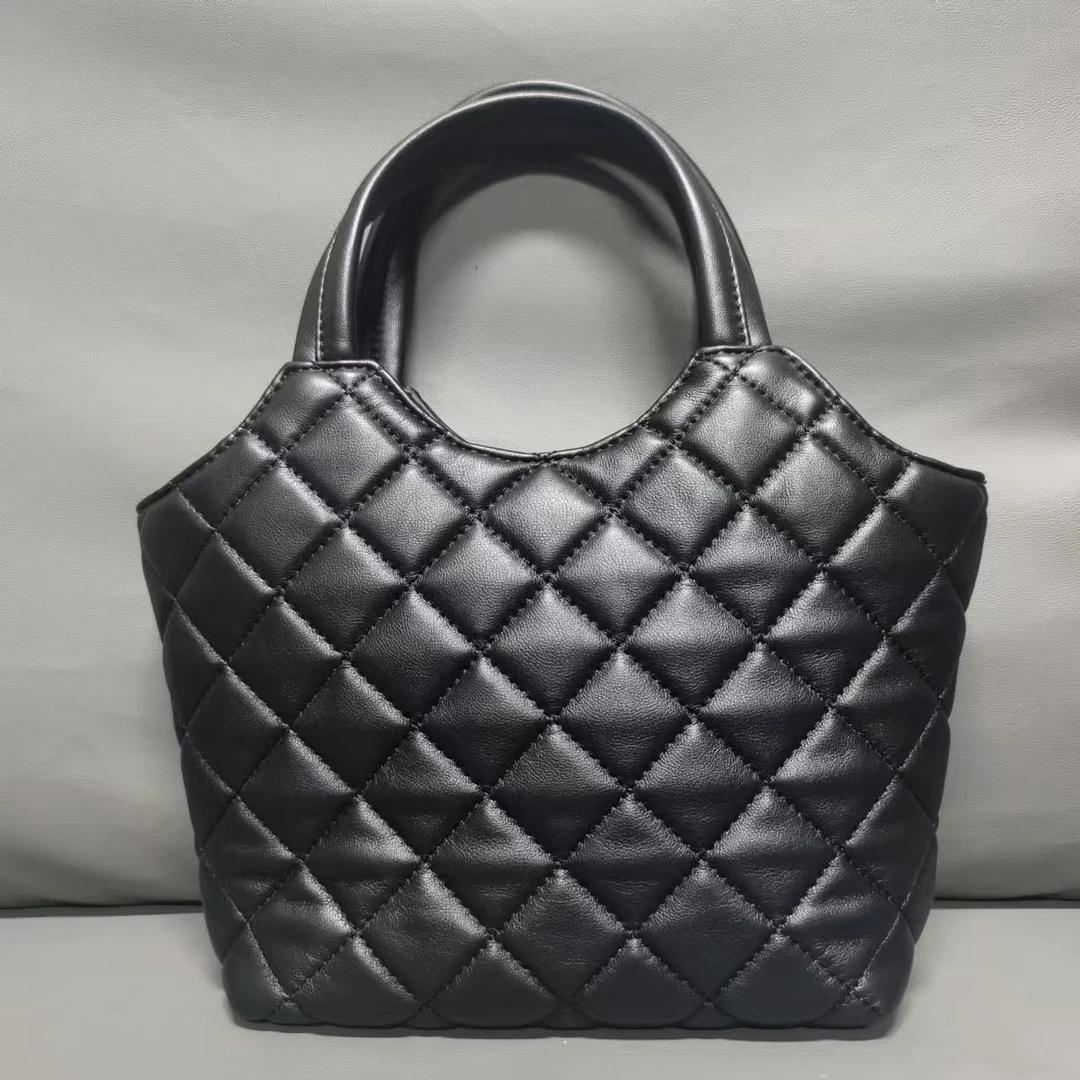 SMVP真皮包 链条菜篮子包 0338 黑色