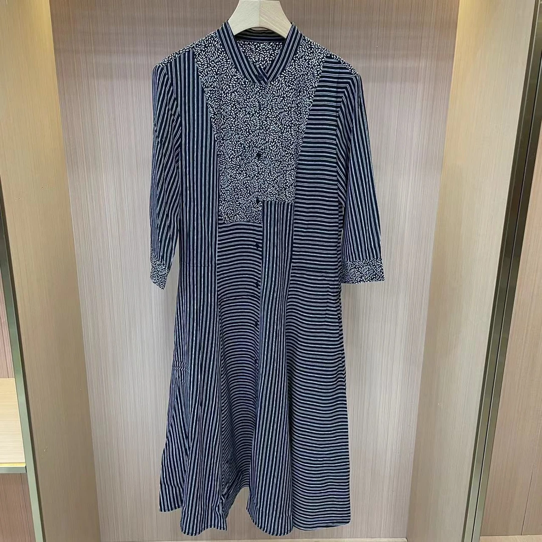 【LJWM】桑蚕丝长袖连衣裙 SW929