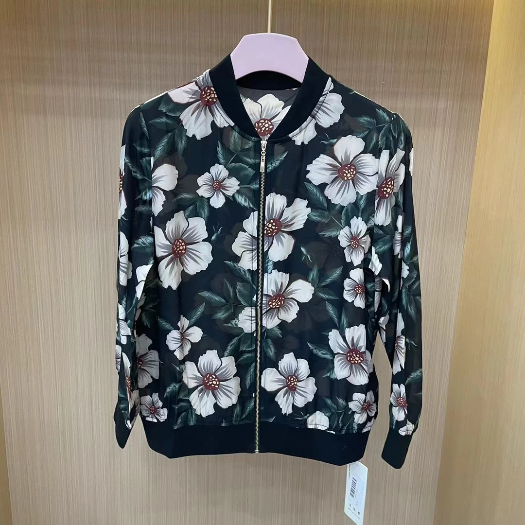 【LJWM】重磅桑蚕丝拉链款外套 8893