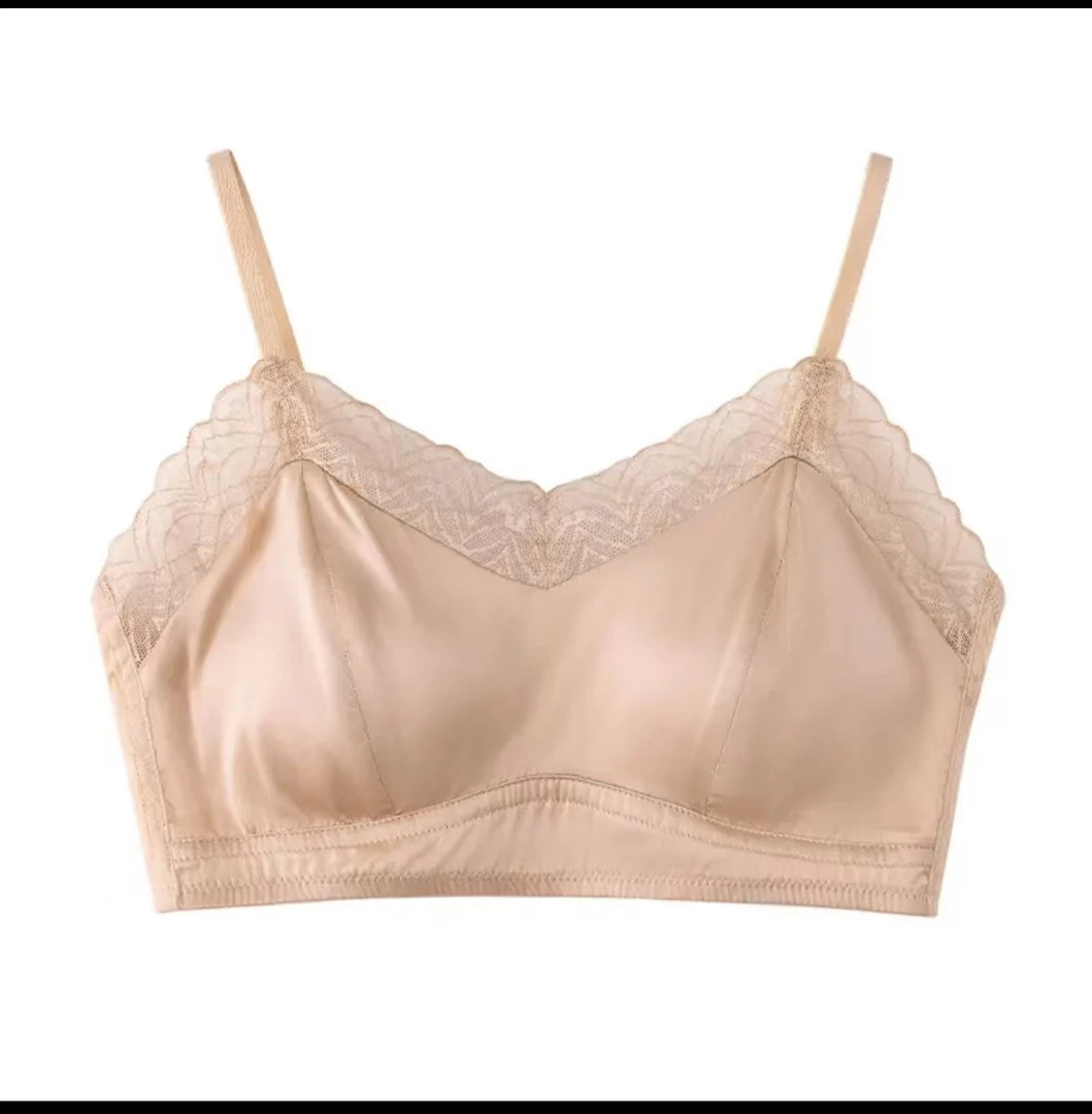 【LJWM】缎面桑蚕丝真丝文胸内衣TGS231