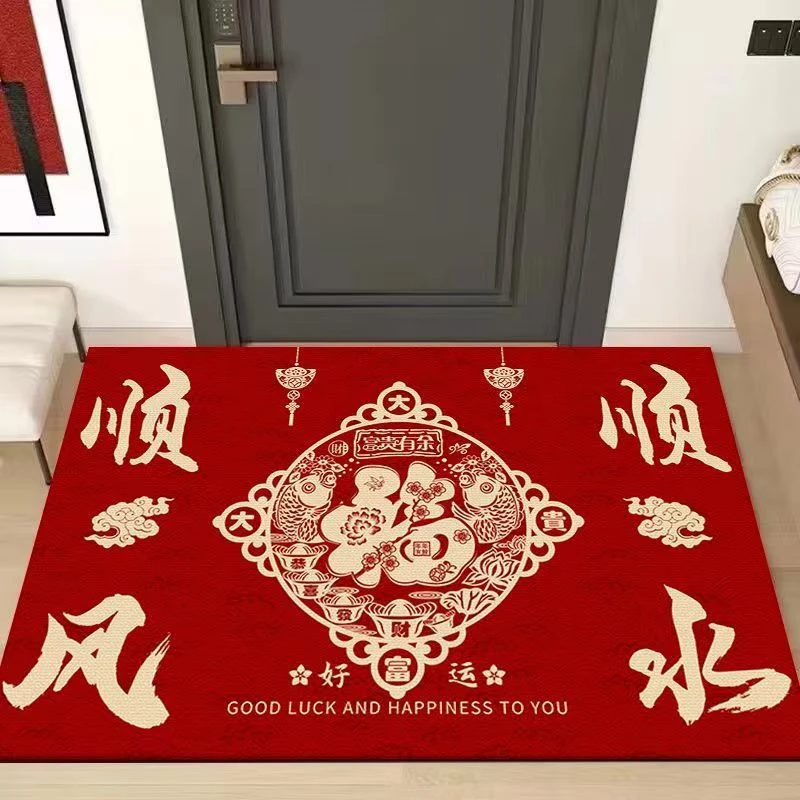 X1701【40*60cm】硅藻泥入户门进门地毯门口家用门垫防滑轻奢