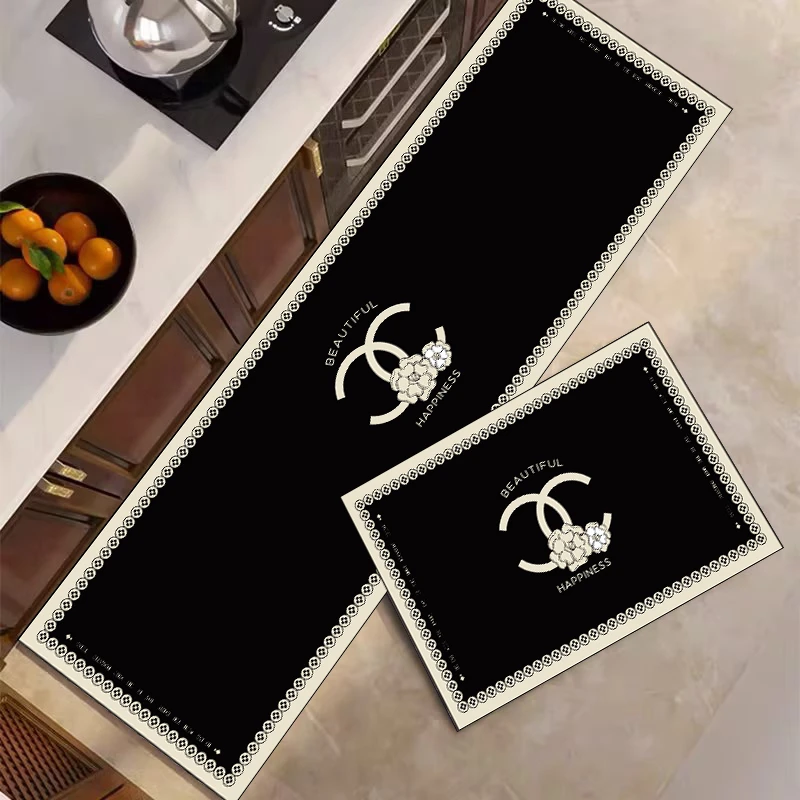 X1128【50*80+50*160cm】硅藻泥高级感厨房地垫吸水吸油防滑可擦