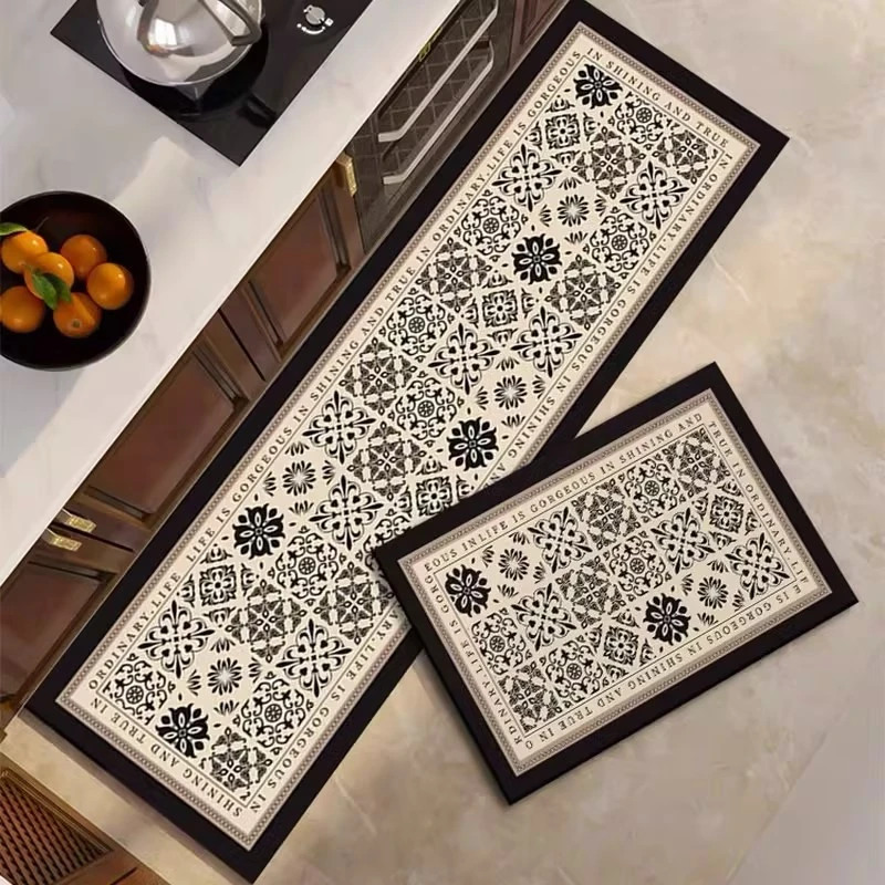 X1104【50*80+50*160cm】硅藻泥高级感厨房地垫吸水吸油防滑可擦