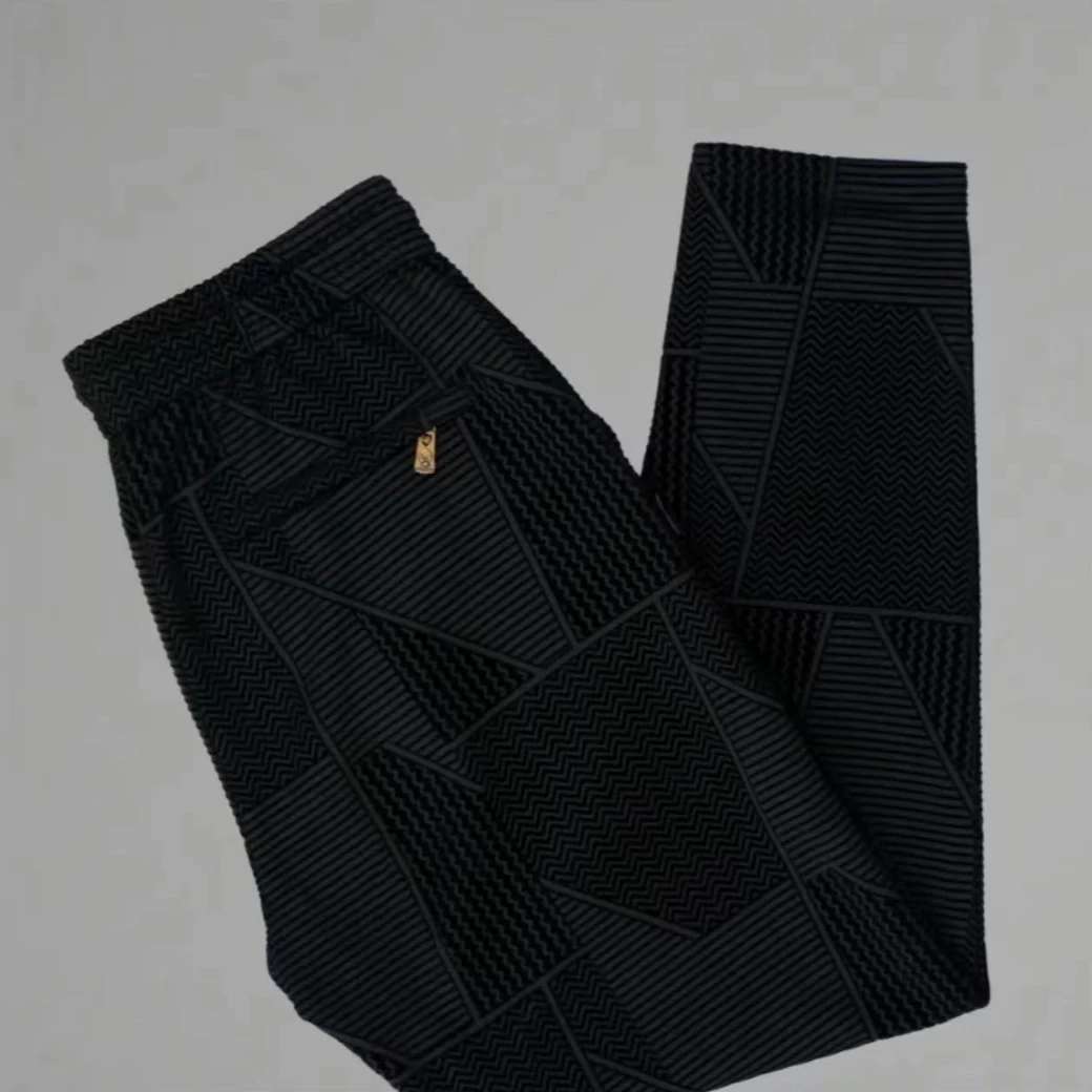 2024新款男春秋裤子时尚百搭潮流修身加厚弹力冬季刺绣休闲裤直筒