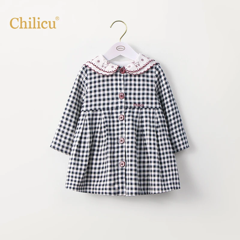 Chilicu【断码福利】秋冬款  女童  梭织连衣裙   透气 舒适