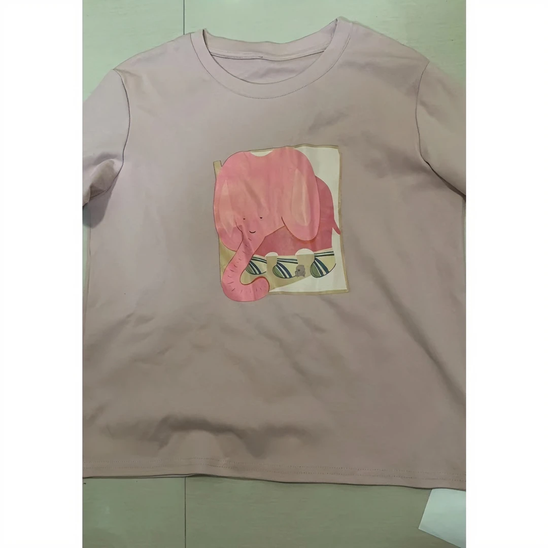 童装休闲夏季宽松圆领上衣