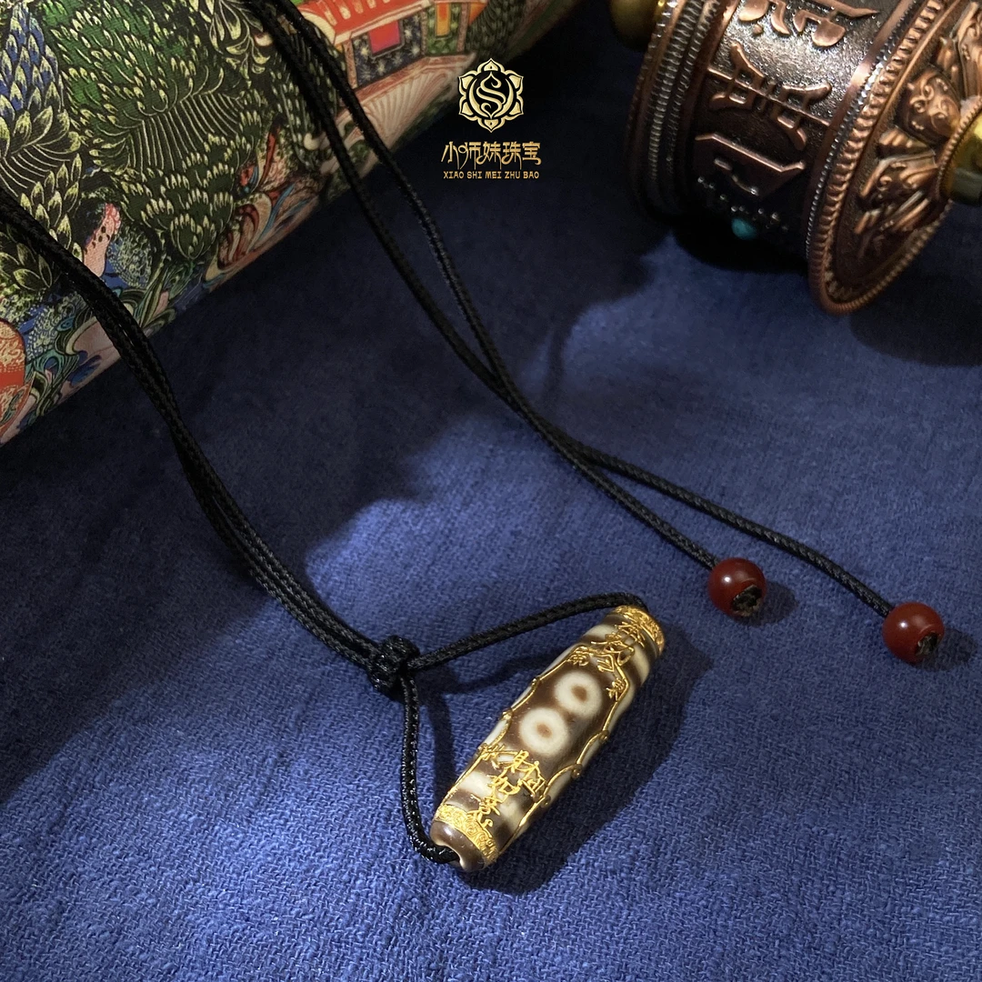 小师妹|18K金镶五路大鹏五Y玛瑙吊坠