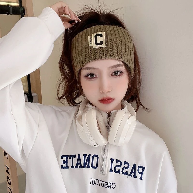 【明星同款】C标发箍女高弹力护耳保暖百搭外出针织发带宽边头饰ins