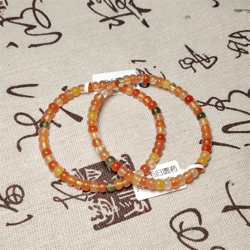 约5mm红兔毛水晶单圈手串多样性发一